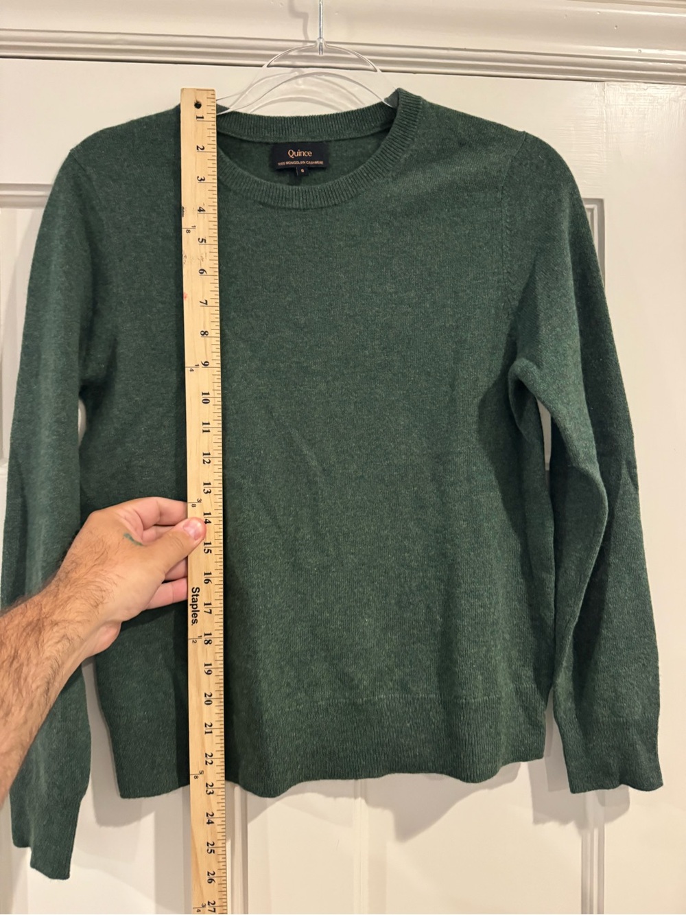 Quince Women's Forest Green Crewneck Sweater - Picture 5 of 6